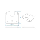 Steckdosenhalter Metall 9,4 x 8,7 cm – für 7- & 13-polige Anhängersteckdosen