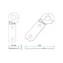 Steckdosenhalter Metall 21,8 x 7,6 cm – für 7- & 13-polige Anhängersteckdosen