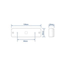 Rückleuchte 12/24V 2 Funktionen 135x38mm LED mit Halter schwarz – Hochwertige LED Beleuchtung