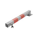 2er Set Parkpfosten mit Schloß Parkplatzsperre aus Stahl 655 x 60 x 60 mm