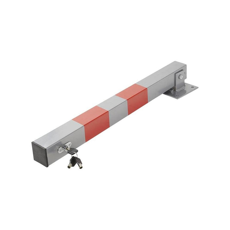 2er Set Parkpfosten mit Schloß Parkplatzsperre aus Stahl 655 x 60 x 60 mm