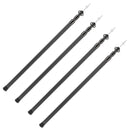 deiwo 4x Teleskop Zeltstange Alu Aufstellstange Sonnensegel Tarpstange sw 230cm