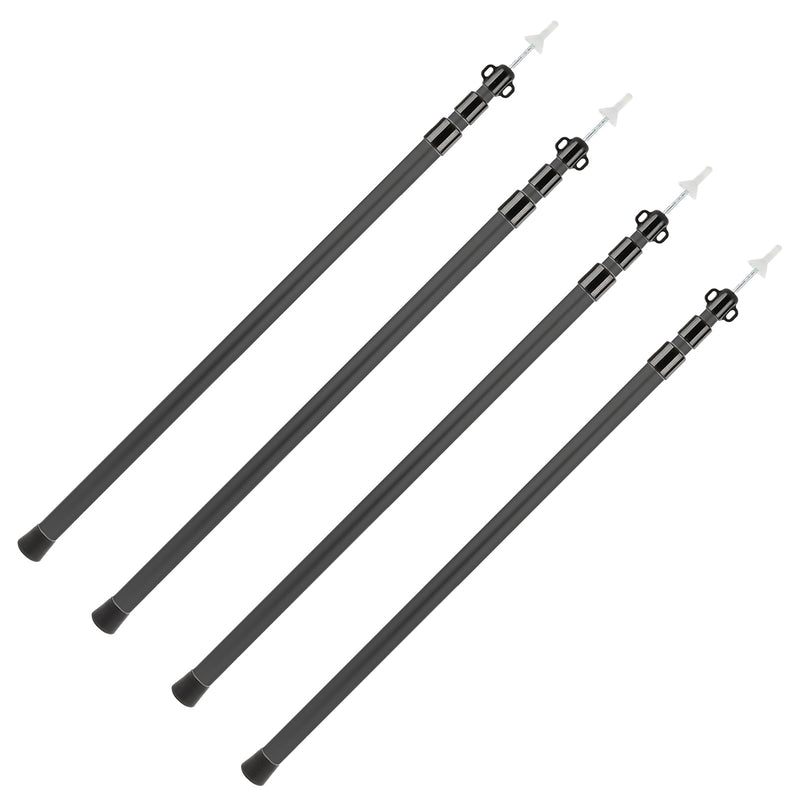 deiwo 4x Teleskop Zeltstange Alu Aufstellstange Sonnensegel Tarpstange sw 230cm