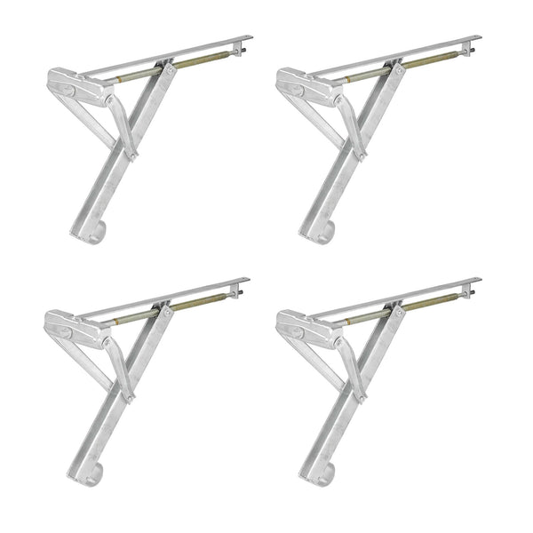 4x Universelle Ausdrehstütze, 3200 kg Stütze Caravan 605x260x500mm Kurbelstütze