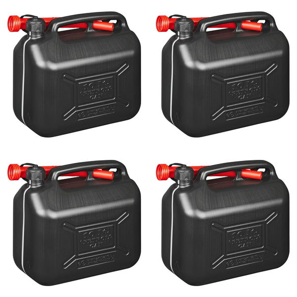 4x Kraftstoffkanister 10L Kunststoff Reserve Diesel Benzinkanister UN-geprüft