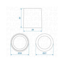 Abwasser-Rohr Reduzierstück Ø28 mm auf Ø17 mm – Dicht, ohne Kleben, für Wohnmobil & Boot