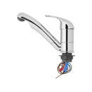 Mischbatterie Keramik Carino 12V Ø33 mm – 360° schwenkbar, Chrom, für Wohnmobil & Boot