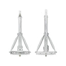 4er Set Ausdrehstütze 1500 kg 677 mm mit Montageplatte – Eckstütze für Wohnwagen