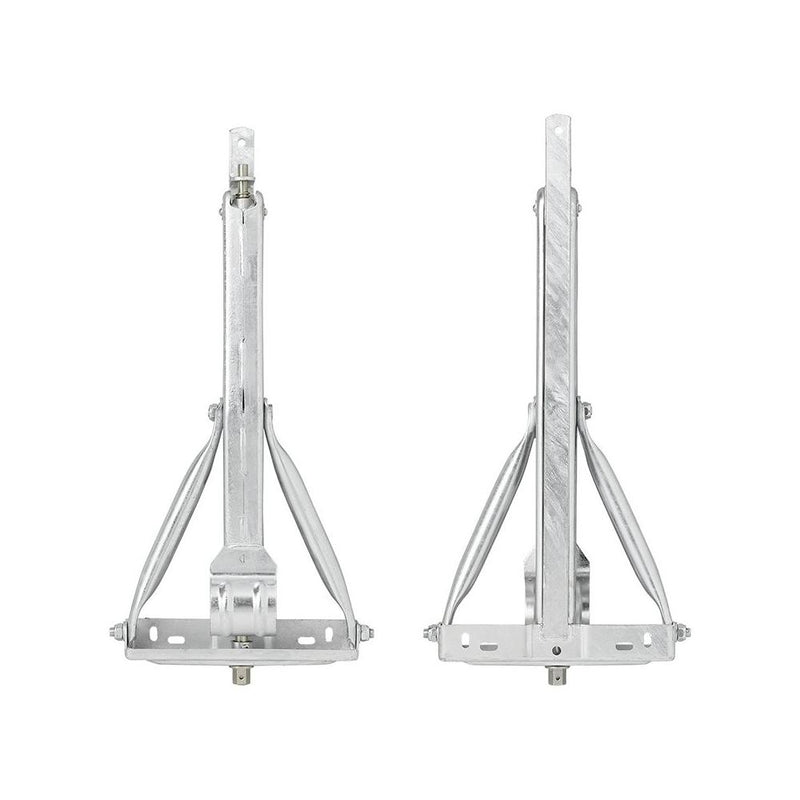 4er Set Ausdrehstütze 1500 kg 677 mm mit Montageplatte – Eckstütze für Wohnwagen
