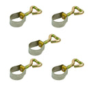 5x Rohrschelle 21-23mm Edelstahl Rohrklemme mit Schraube für Zeltstangen Camping