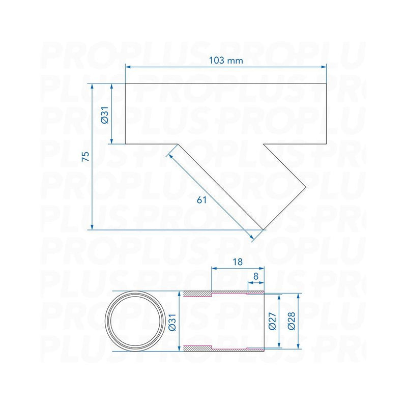 Abwasser-Rohr Y-Stück Ø28 mm – Steckverbindung, wasserdicht, für Wohnmobil & Boot