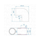 Abwasser-Rohr Winkel 90° – Steckverbindung, Ø28 mm, für Wohnmobil & Boot