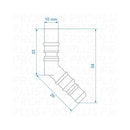 Siphon abgewinkelt Ø39 mm – Spülenabfluss für Wohnmobil, Wohnwagen & Boot