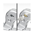 Kugelkupplung Stahl vertikal 2 Löcher rund 60mm 1300kg gebremst – Hochwertige Anhängerkupplung