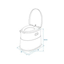 Tragbare teilbare Campingtoilette – Kompakte Eimertoilette mit Softclosing & WC-Halter