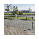 2er Set Parkpfosten mit Schloß Parkplatzsperre aus Stahl 655 x 60 x 60 mm – APT