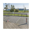 Parkpfosten mit Schloß Parkplatzsperre