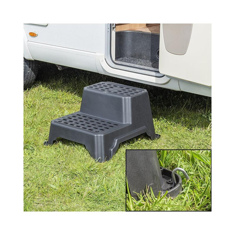 Doppeltrittstufe Trittleiter Kunststoff Bad-Hocker Kinderfußbank 200kg Tragkraft