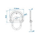 Zurrmulde 76x66mm – Robuste Befestigungslösung für Transport und Lagerung