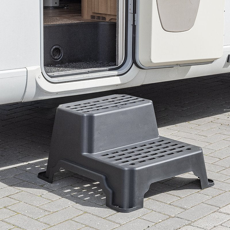 Doppeltrittstufe Trittleiter Kunststoff Bad-Hocker Kinderfußbank 200kg Tragkraft