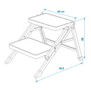 Doppeltrittstufe faltbar bis 150KG, gummierte Stufen, Einstieghilfe Wohnwagen