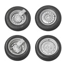 Ersatzradhalter mit Montageplatte universal Reserveradhalter für 4, 5 Loch Felge