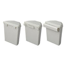 Abfalleimer grau, inkl. Halterung, 6L oder 10L - versch. Größen - kompaktes Maß