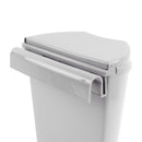 Abfalleimer grau, inkl. Halterung, (H/B/T) 30 x 27 x 16 cm, ca. 8 Ltr