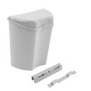 Abfalleimer grau, inkl. Halterung, (H/B/T) 30 x 27 x 16 cm, ca. 8 Ltr