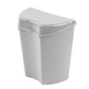 Abfalleimer grau, inkl. Halterung, (H/B/T) 30 x 27 x 16 cm, ca. 8 Ltr