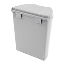 Abfalleimer grau, inkl. Halterung, (H/B/T) 30 x 27 x 16 cm, ca. 8 Ltr
