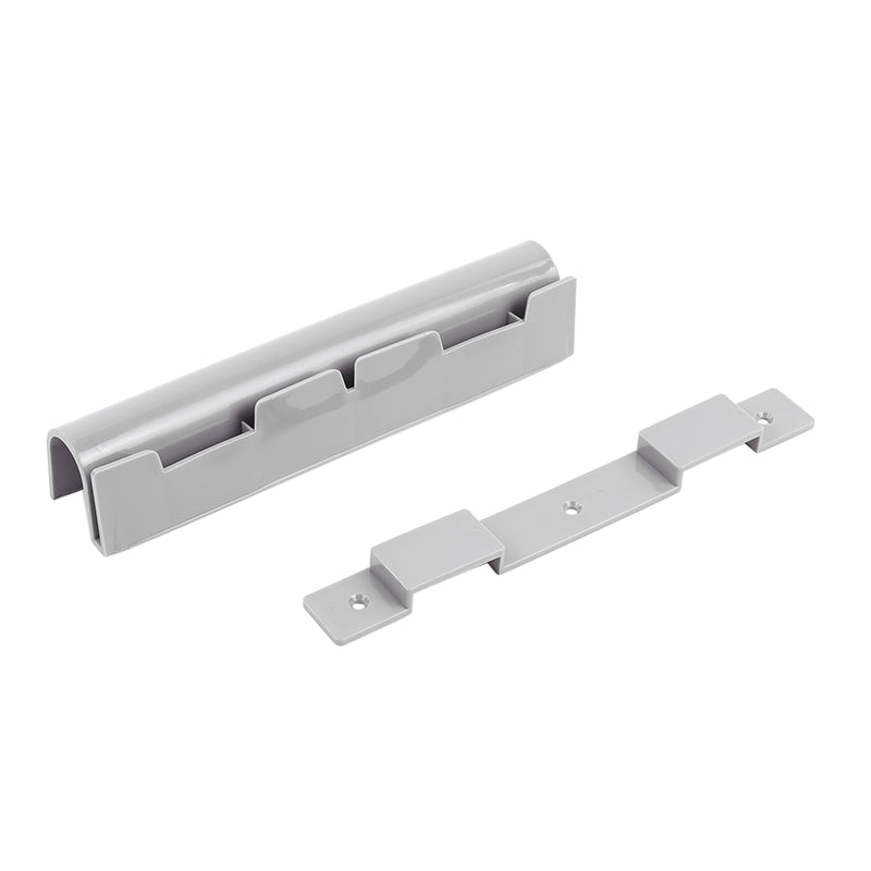 Abfalleimer grau, inkl. Halterung, (H/B/T) 30 x 27 x 16 cm, ca. 8 Ltr