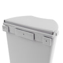 Abfalleimer grau, inkl. Halterung, (H/B/T) 30 x 27 x 16 cm, ca. 8 Ltr