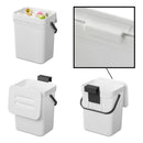 Mülleimer 3L Abfalleimer mit Deckel weiß Camping Eimer für Wohnwagen Wohnmobil