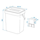 Mülleimer 3L Abfalleimer mit Deckel weiß Camping Eimer für Wohnwagen Wohnmobil