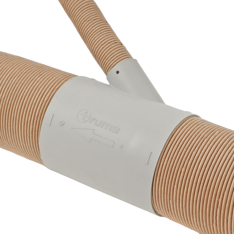 6x Abzweig-T AT T-Stück Anschluss für 22 mm Abzweigrohr und 65 / 72 mm Warmluftrohr