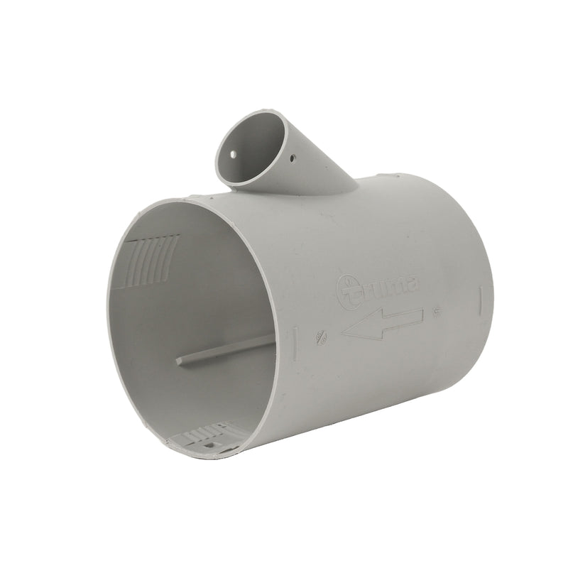 Abzweig-T AT T-Stück Anschluss für 22 mm Abzweigrohr und 65 / 72 mm Warmluftrohr