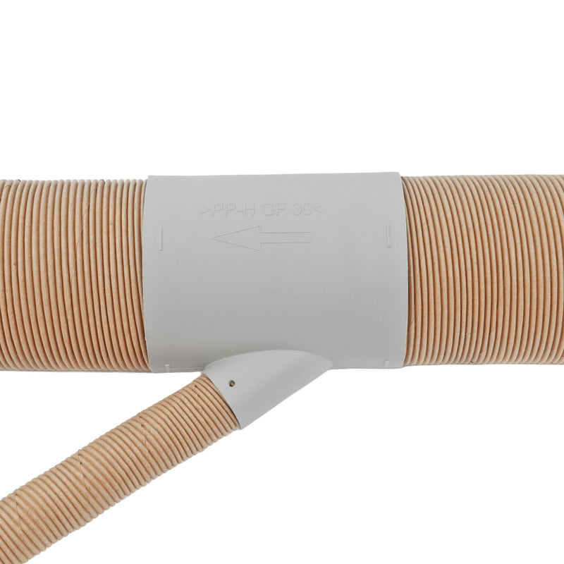 Abzweig-T AT T-Stück Anschluss für 22 mm Abzweigrohr und 65 / 72 mm Warmluftrohr