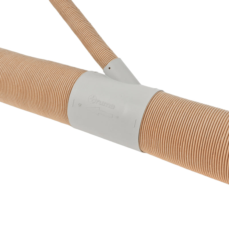 Abzweig-T AT T-Stück Anschluss für 22 mm Abzweigrohr und 65 / 72 mm Warmluftrohr