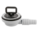 Ablaufgarnitur Edelstahl Ø 55 mm mit 25/20 mm, 90° Schlauchabgang