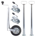 Abstellstütze mit Handgriff, Klemmschellen & Stützrad Set, 48mm, 700mm