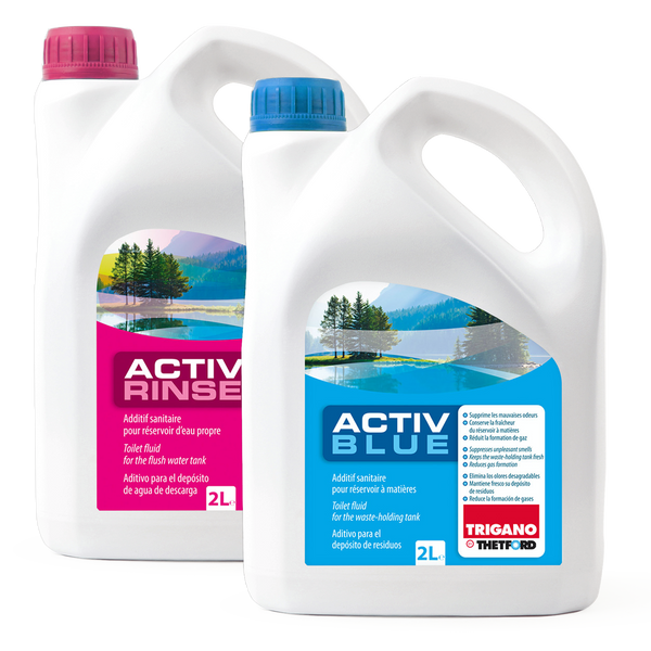 Set Thetford Activ Blue & Activ Rinse Toiletten Zusatz je 2 Liter