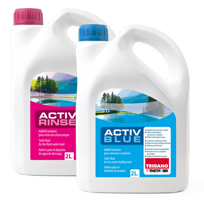 Set Thetford Activ Blue & Activ Rinse Toiletten Zusatz je 2 Liter