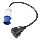 CEE Adapter Kabel SET Schuko - CEE 200-250V, 16A, 3polig, 40 cm, Ip44 – Haba