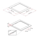 Adapterrahmen 28x28cm passend für Ducato Jumper Boxer Dachfenster + Dichtmittel