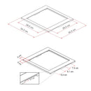 Adapterrahmen 28x28cm passend für Ducato Jumper Boxer Dachfenster + Dichtmittel – MPK