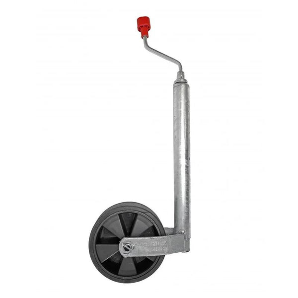 AL-KO Stützrad Plus Ø48 mm – Kunststofffelge, Vollgummireifen 215 x 65 mm, 150 kg