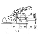 AL-KO Kugelkupplung AK 270 Ø50 mm – Anhängerkupplung bis 2700 kg mit Soft-Dock