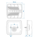 LED Rückleuchte 4 Funktionen – Links, 106 x 99 mm, 12V, IP67,