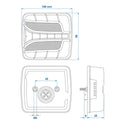 LED Rückleuchte 4 Funktionen – Links, 106 x 99 mm, 12V, IP67, – APT